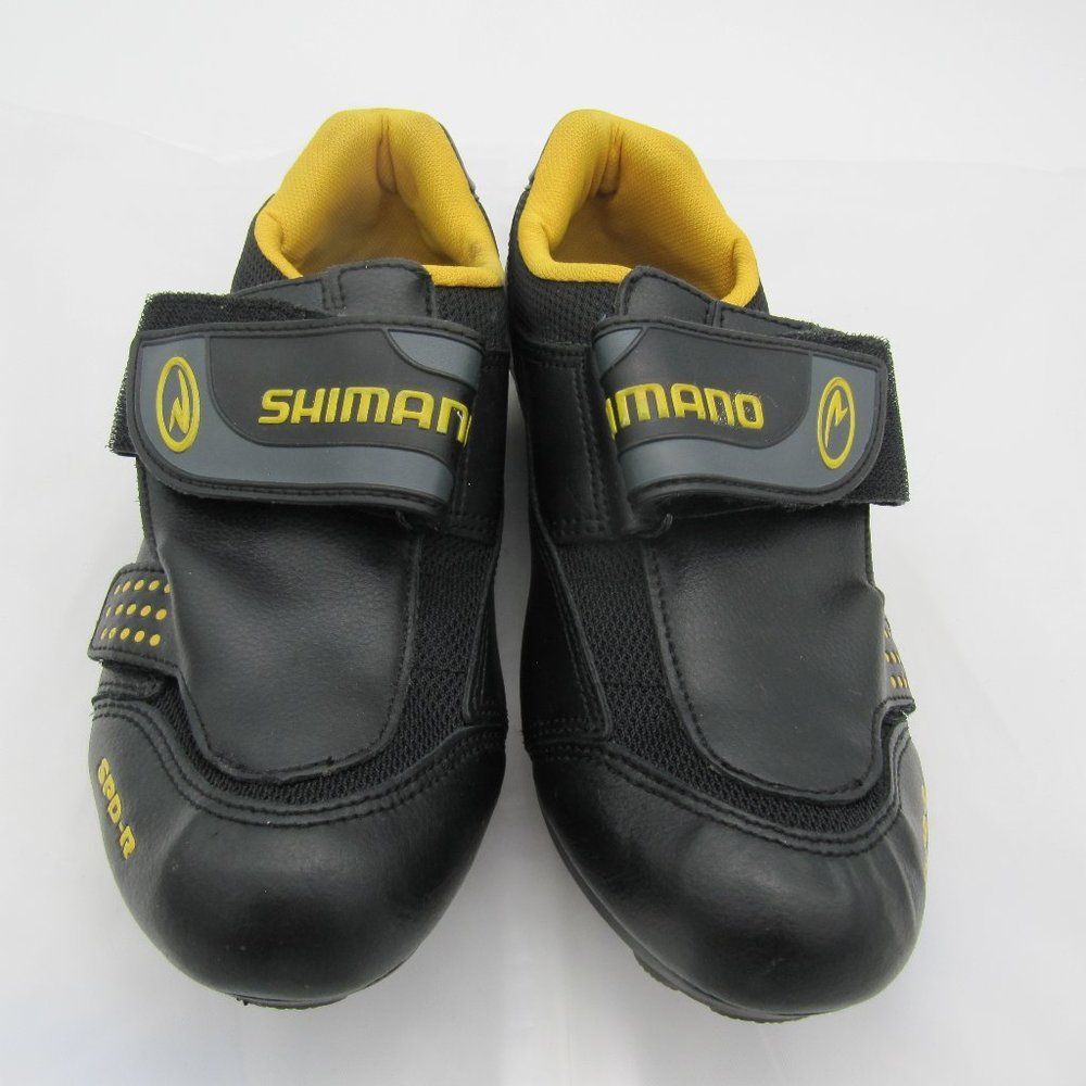 Shimano Black and Yellow Bike Cycling Shoes (Stain Inside)